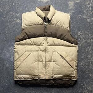 Vintage 70’s Goose Down Lord Taylor Tan Brown Puffer Vest